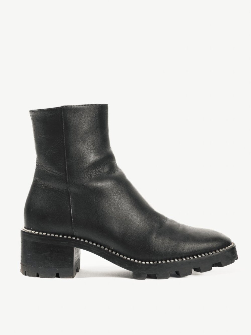 Jimmy Choo Mava 35 Black Smooth Leather Crystal-Trim Ankle Boots